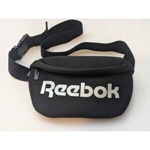 Reebok Verona Zipper Fanny Pack Waist Bag Black Neoprene